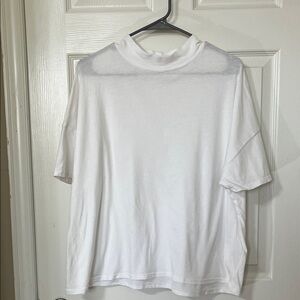 We The Free White Mock Neck Short Sleeve Tee